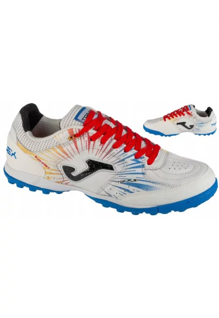 Мъжки спортни обувки  TOP FLEX 2476 TF - естествена кожа - бели - гумена подметка - VTS технология