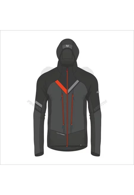 Мъжко яке за ски туризъм Polartec Alpha Solisko 2 M ink blue/black - Черен/Сив