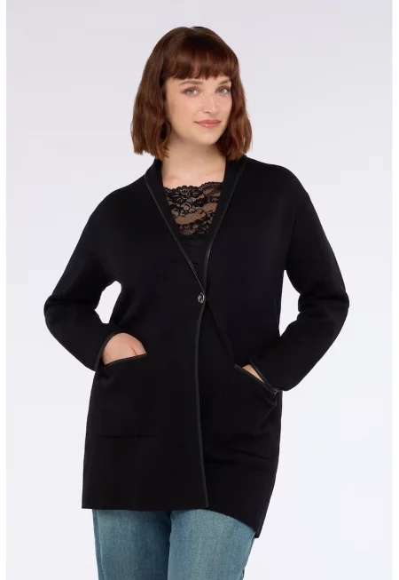 Палто с цип и странични джобове