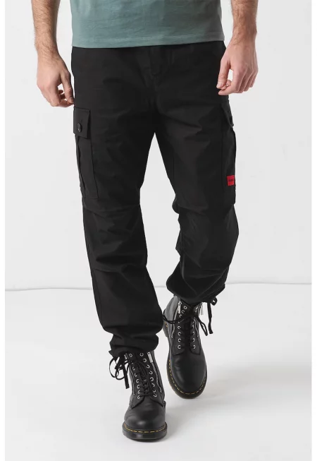 Панталон карго Garlo от памук - Черен