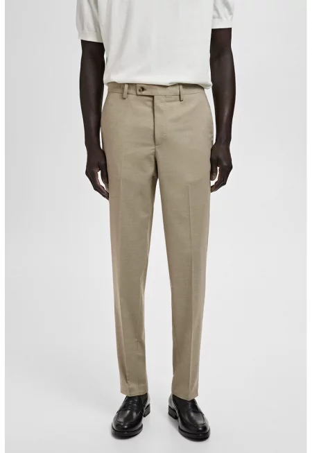 Панталон със средна талия - Светло кафяво