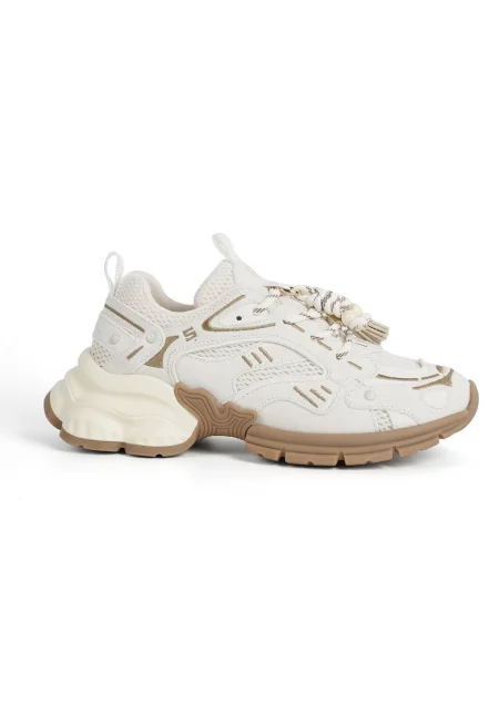 Pantofi sport din piele intoarsa Cosmina - Крем