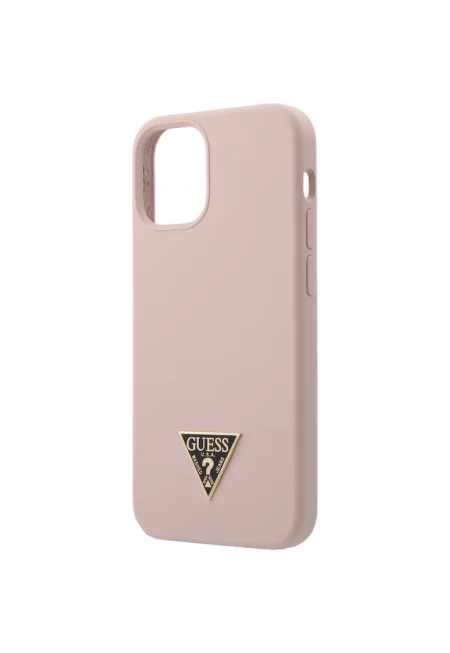 Предпазен калъф  GUHCP12SLSTMLP Silicone Metal Triangle за iPhone 12 Mini Light - Pink