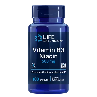 Сърдечно-съдова система - Витамин В3 (ниацин), 500 mg х 100 капсули