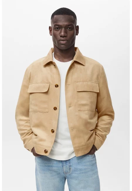 Шакет от еко велур - Бежов