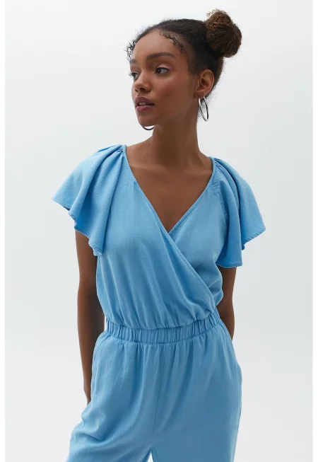 Скъсен гащеризон Pavazelum - Пастелносин