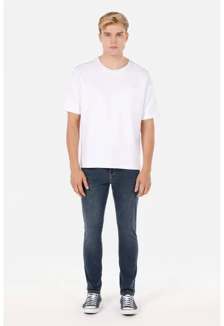 Скини дънки със средна талия