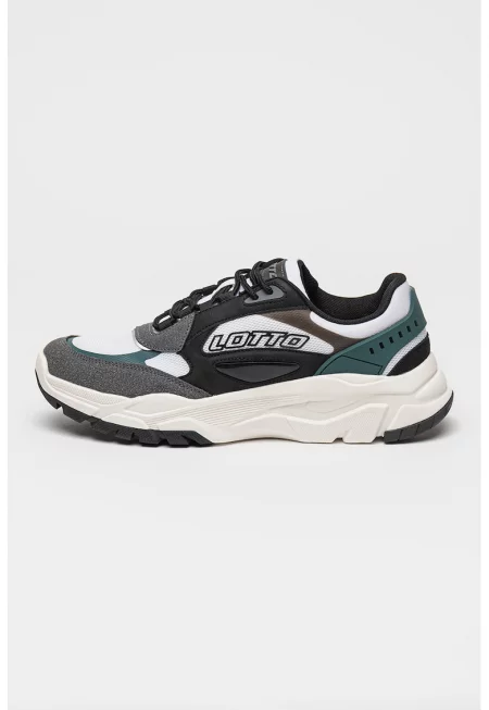 Спортни обувки Tagus с цветен блок - Бял/Зелен/Tъмносив