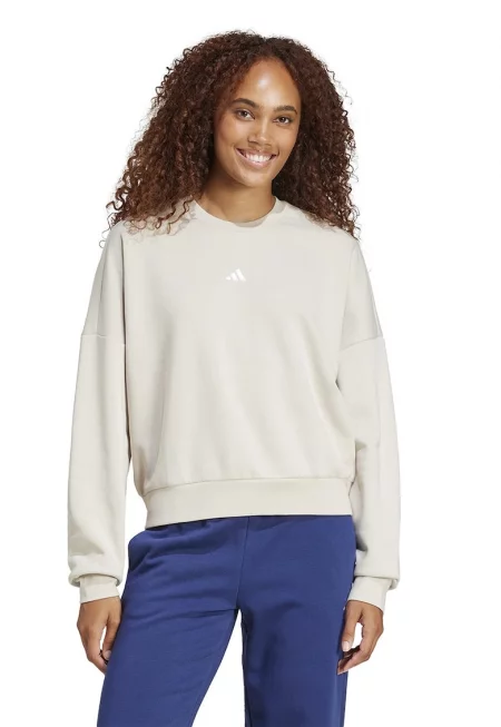 Суитшърт с паднали ръкави - Мръснобял