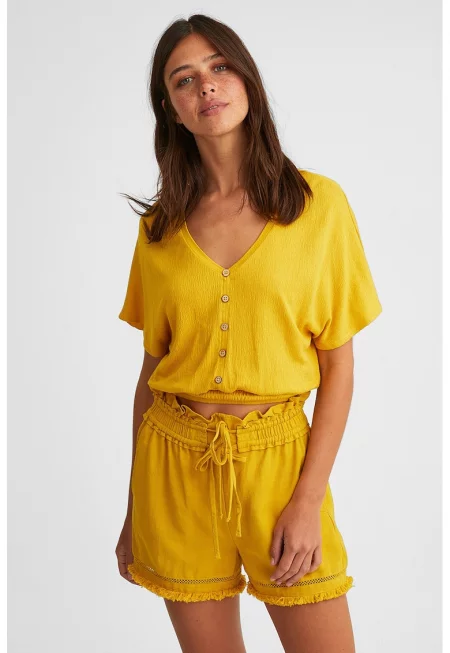 Свободна къса блуза