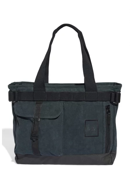 Текстилна чанта с джобове - Въглен сиво