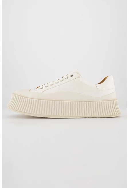 Текстилни спортни обувки със синтетика - Крем