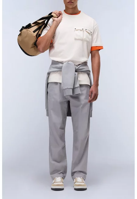 Тениска Rivalto с джобове с капаче - Крем