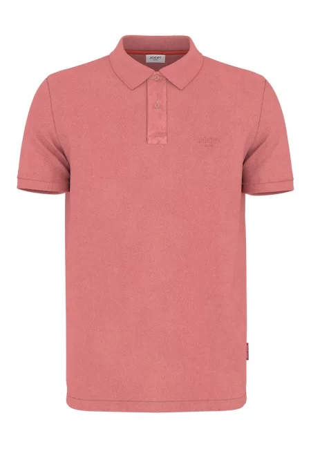 Тениска с органичен памук с яка - Червен