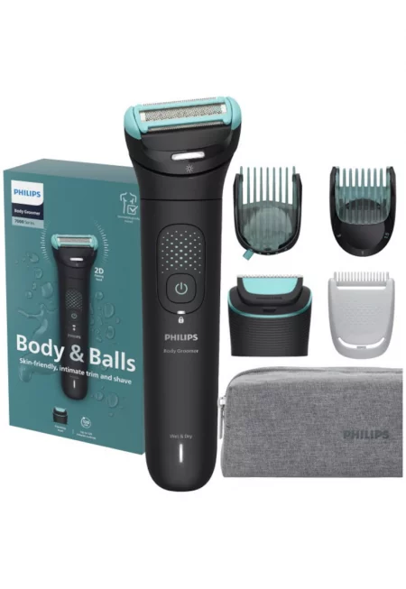 Тример на тяло  BG7470/15 с хипоалергенна метална мрежа - 120 минути време на работа - Функция за бързо зареждане - Осветена бръснеща глава  ...