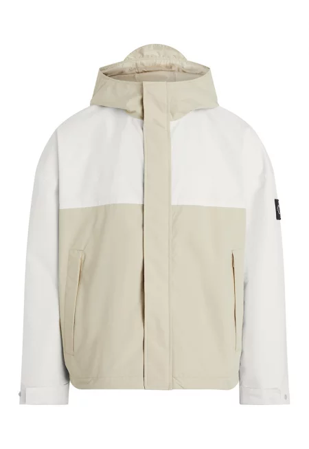 Яке с джобове с цип - Крем