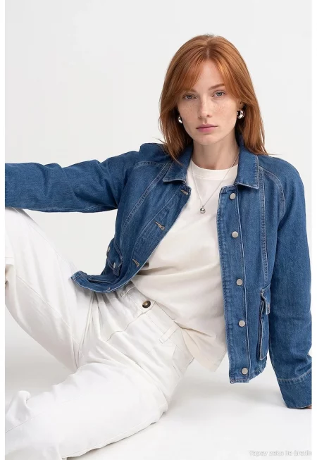 Якета - Жени - Дамско яке  от памучна смес - Denim