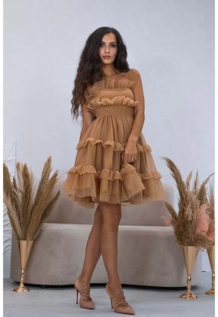 BALO - Къса рокля на пластове без ръкави