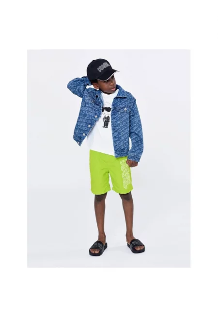 Бански шорти за момчета -  301984726 - Полиестер - Зелен - Зелен