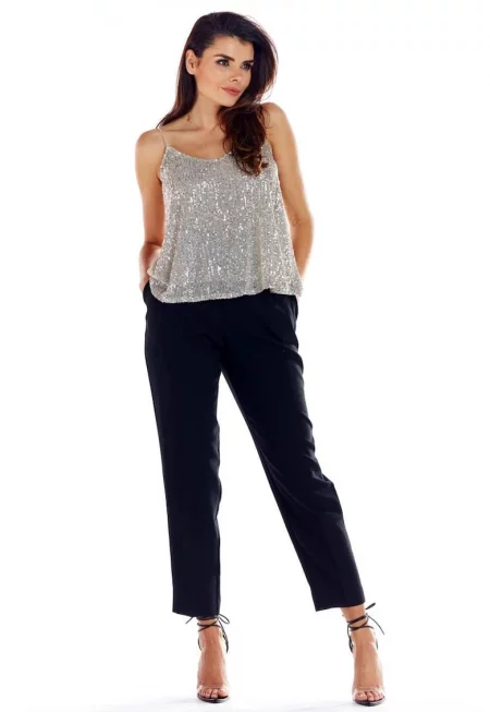 Блуза без ръкави Полиестер А353 - Златист