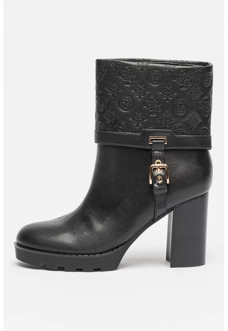 Боти Neadla с релефно лого - Черен