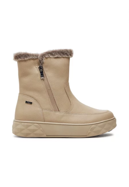 Ботуши 9-26402-43 Бежови -  Лачена кожа