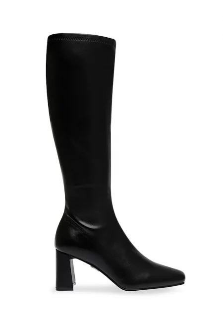 Ботуши до коляното с масивен ток - Черен