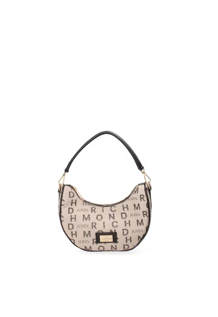 Чанта Half Moon с лого - Черен/Бежов