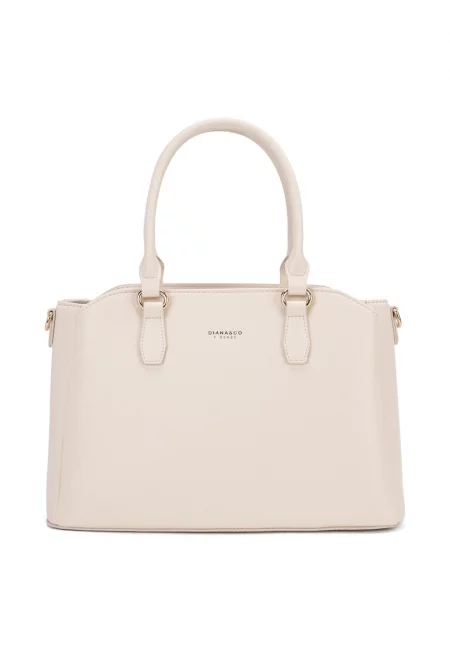 Чанта от еко кожа с отделяща се презрамка - Бежов