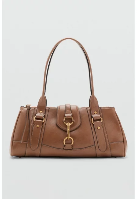 Чанта за рамо от еко кожа с тока