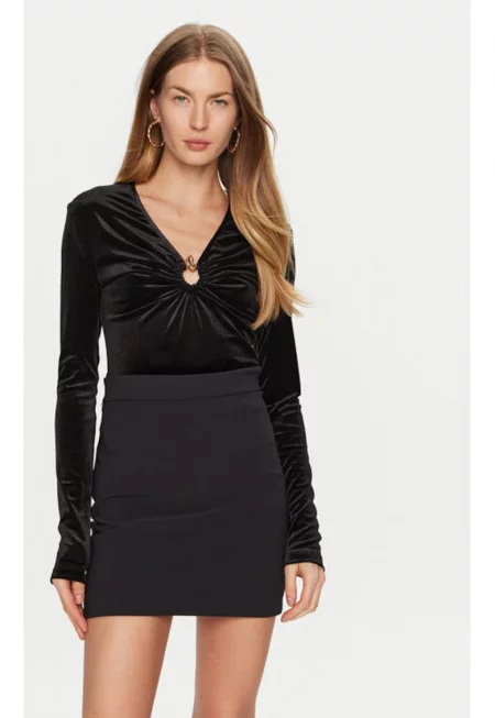 Дамска блуза -  304381492 - Полиестер - Черен - Черен