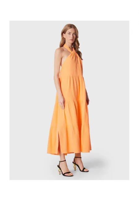 Дамска рокля -  301895725 - Памук - Оранжев - Оранжев