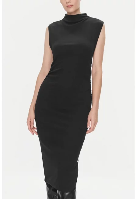 Дамска рокля -  Slim Fit - Черен