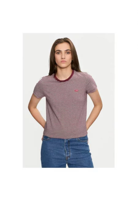 Дамска тениска -  304253249 - Памук - 2XS INTL - Червена