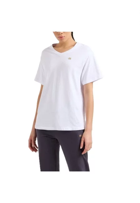 Дамска тениска  с дълъг ръкав - 7W000028-AF10373-U0002 - Бяла