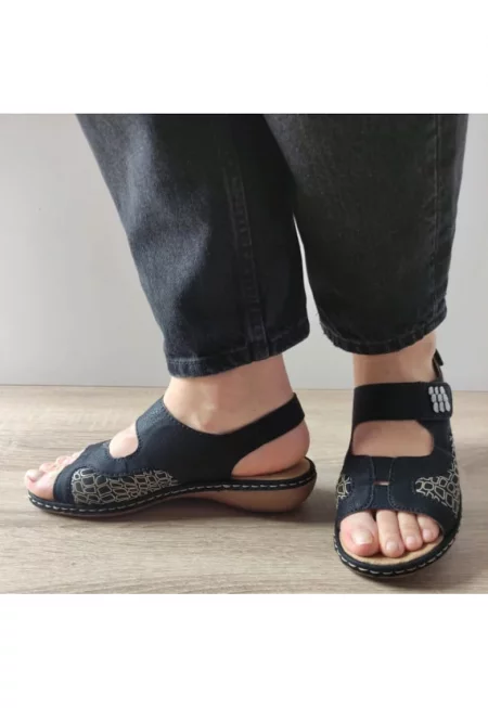 Дамски ежедневни сандали  65989-01 Черни - Черни -