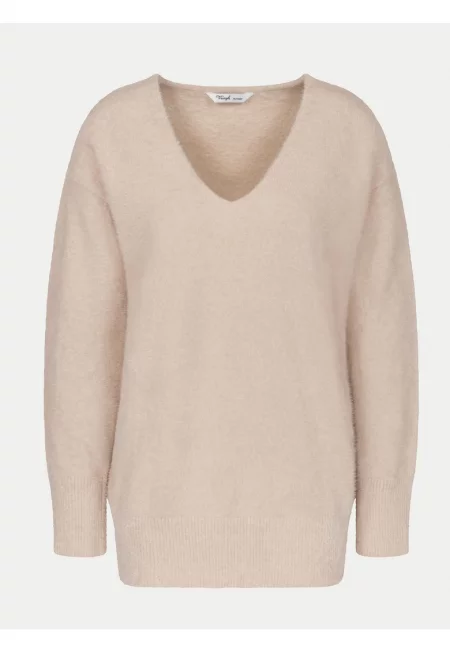 Дамски пуловер  10221482 - Полиестер - Бежов - Бежов