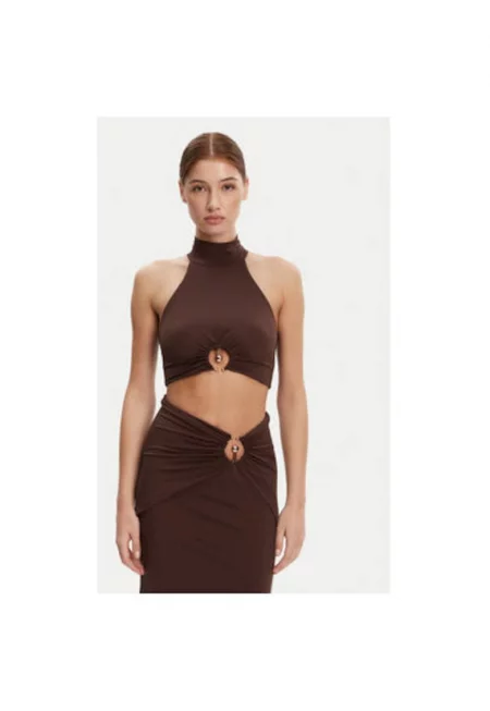 Дамски топ  59847TB - Найлон/Еластан - Кафяв - Кафяв