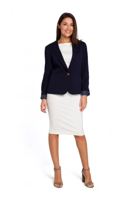 Дамско сако  Полиестер/Памук - Черен - Тъмносин