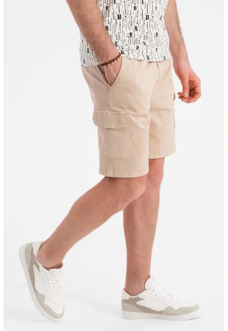 Дънков къс панталон - Бежов