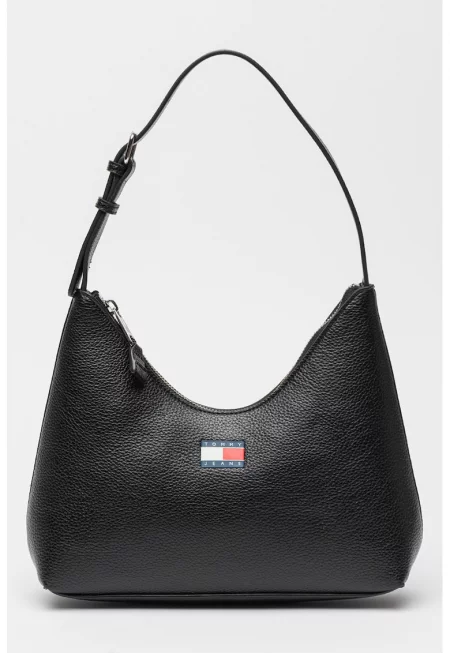 Едноцветна чанта за рамо - Черен