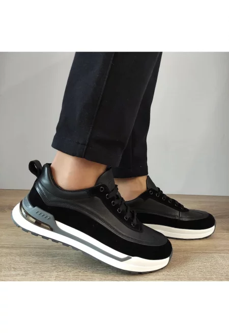 Ежедневни мъжки обувки  40004 01-Z Black - черни - Черен