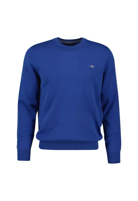 Фино плетен пуловер с овално деколте