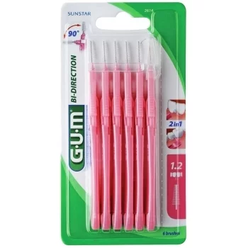 ГЪМ БИ-ДИРЕКШЪН Интердентални четки 1.2 мм х 6 розови