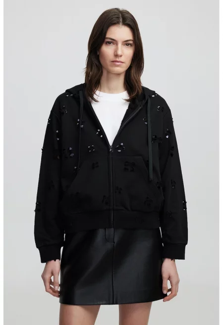 Худи с цип и контрасти