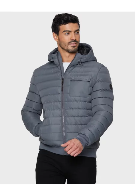 Капитонирано яке Bescot 2231 с джобове с капаче - Въглен сиво