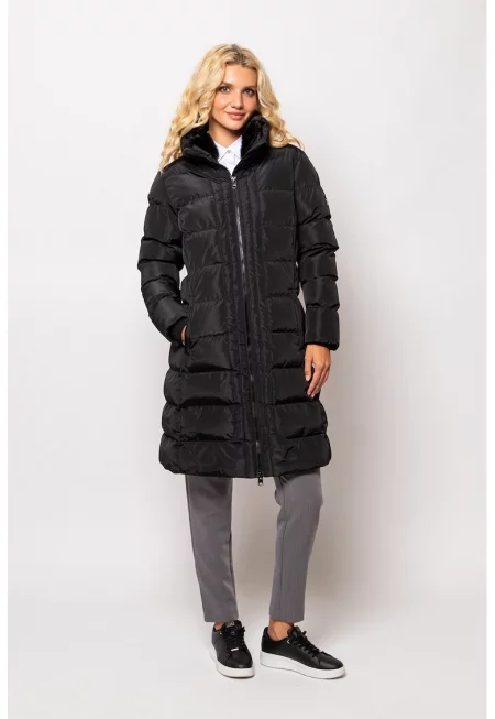 Капитонирано зимно яке Nazra - Черен