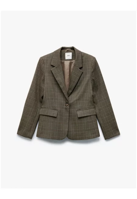 Карирано сако - Кафяв