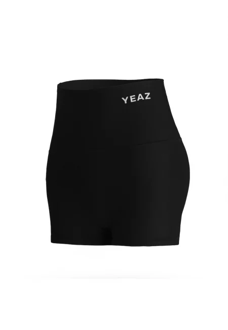 Къс фитнес клин с висока талия - Черен