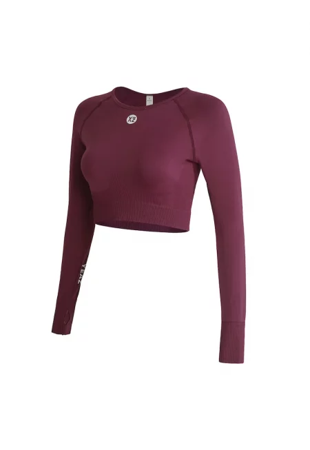 Къса спортна блуза Legend - Тъмновиолетов